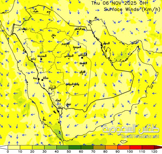  Saudi Wind Forecast 33 hour