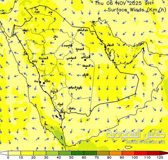  Saudi Wind Forecast 42 hour