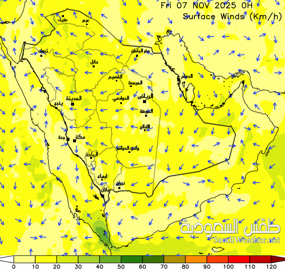  Saudi Wind Forecast 54 hour