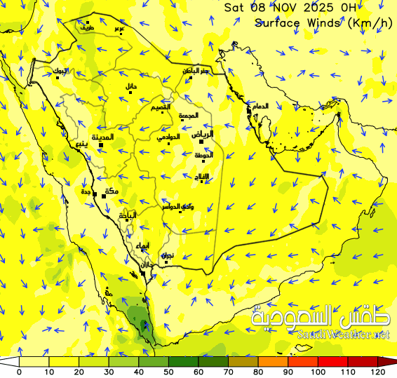  Saudi Wind Forecast 78 hour