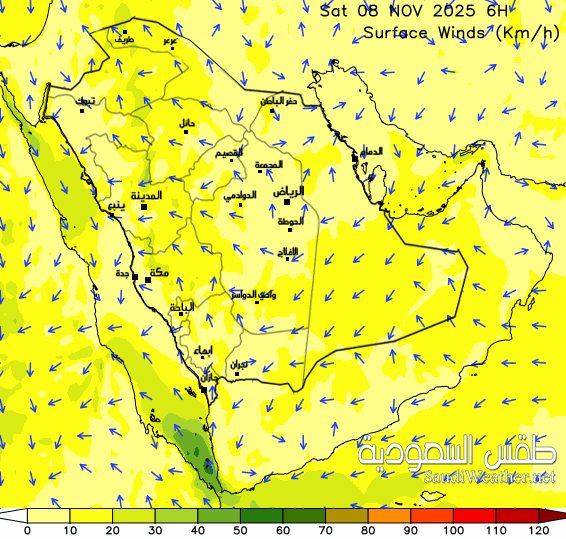  Saudi Wind Forecast 81 hour