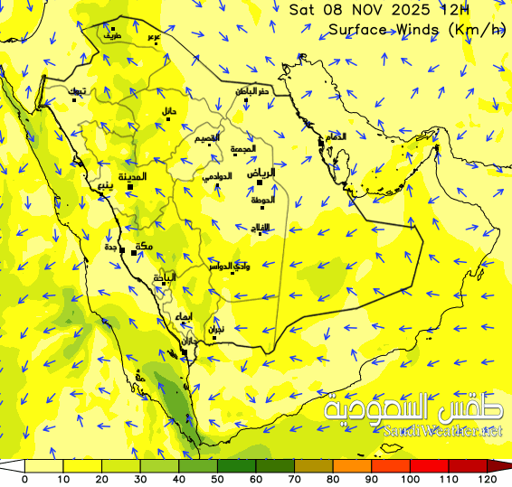  Saudi Wind Forecast 87 hour